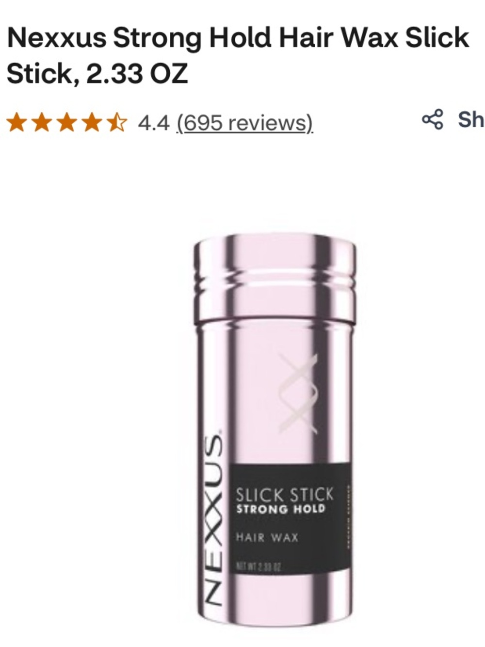 NEXXUS Slick Stick Strong Hold Hair Wax Stick 2.33 oz NEW! FULL SIZE - Picture 7 of 10